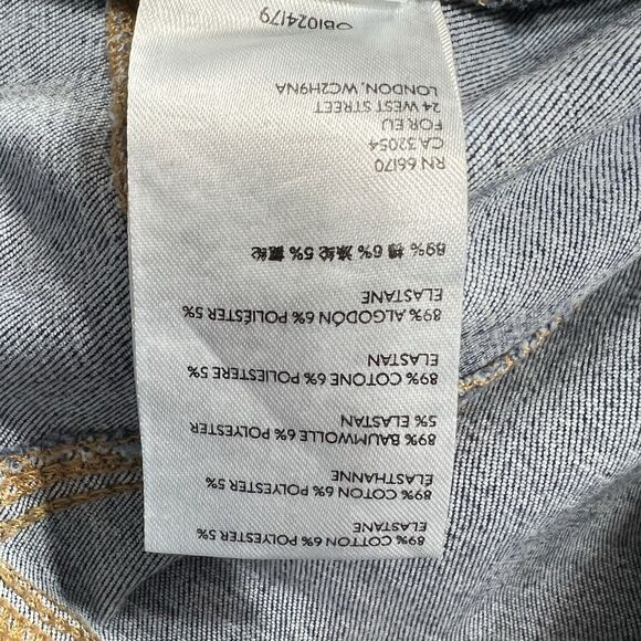 Free People We The Free Skinny Jeans Size 29 Medium Wash Retro 80s Y2K - Picture 11 of 12